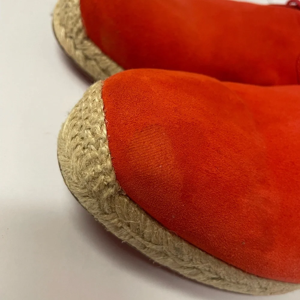 Christian Louboutin unisex Red Suede espadrille Oxford shoes 40 M 7/ W 9.5